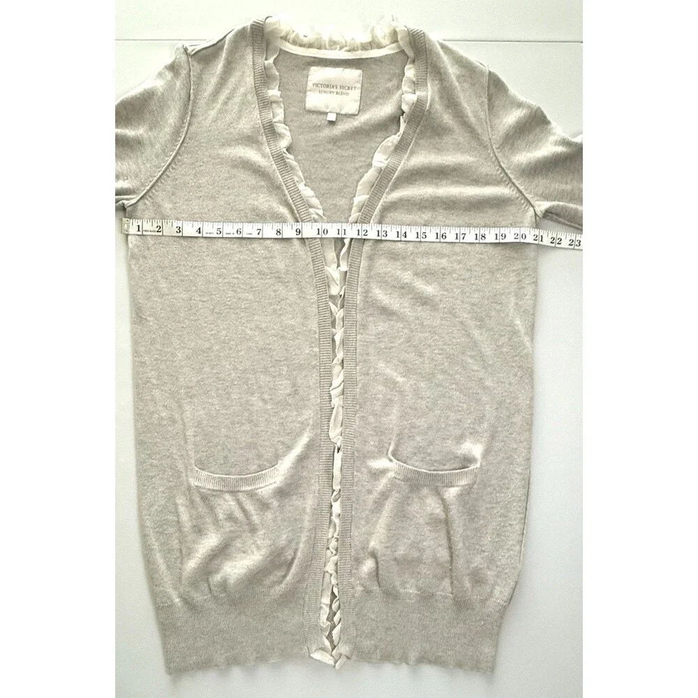 Victoria's Secret Luxury Cashmere Blend Cardigan Sz M/L Soft Cozy Minimalist